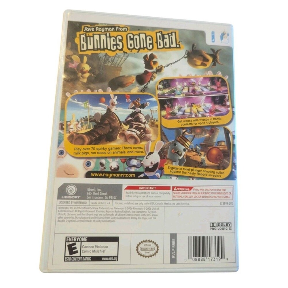Rayman Raving Rabbids - Nintendo Wii - Complete w/ Manual - Picture 2 of 4